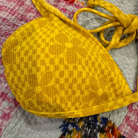 BILLABONG MADE YA LOOK TRI Salty Blonde Sting Bikini TOP ONLY - L - Picture 6 of 9